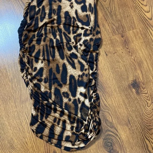 🌷 Sabora 🌷 Leopard Print Rhinestone Strap Dress - Picture 9 of 10